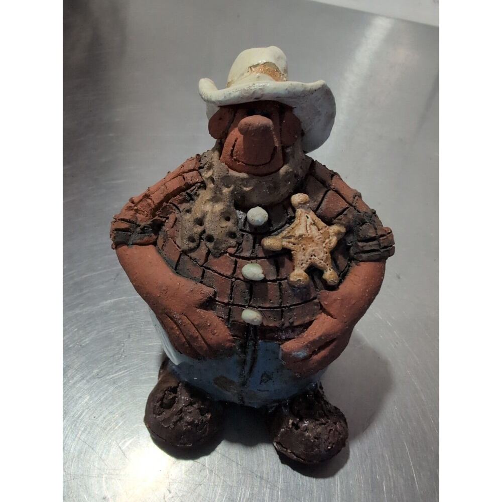 Vtg 1987 Sara Meadows BALLOON PEOPLE Sheriff 5" Tall